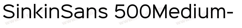 SinkinSans 500Medium字体转换
